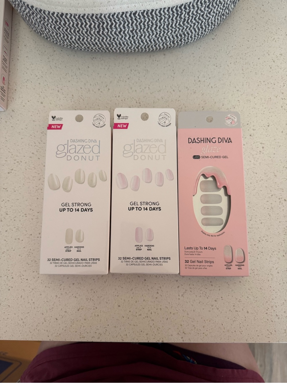 Dashing Diva Glazed Donut Nail Strips - Pink/Neutral